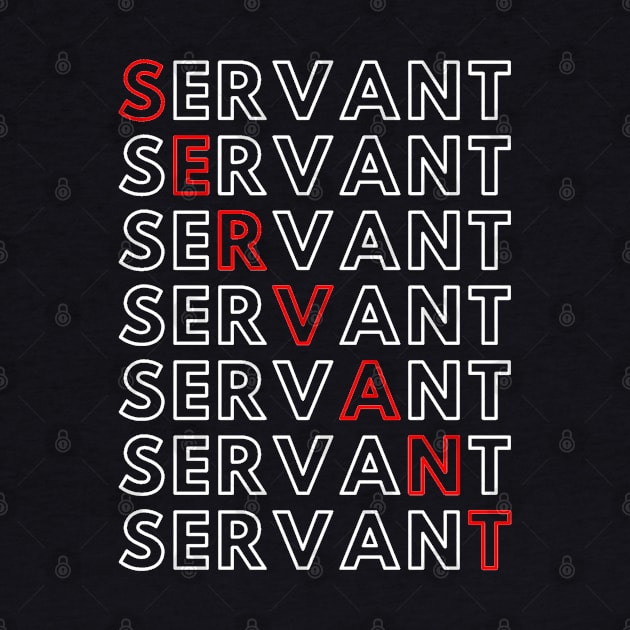 Servant - Red and White Design by SOCMinistries